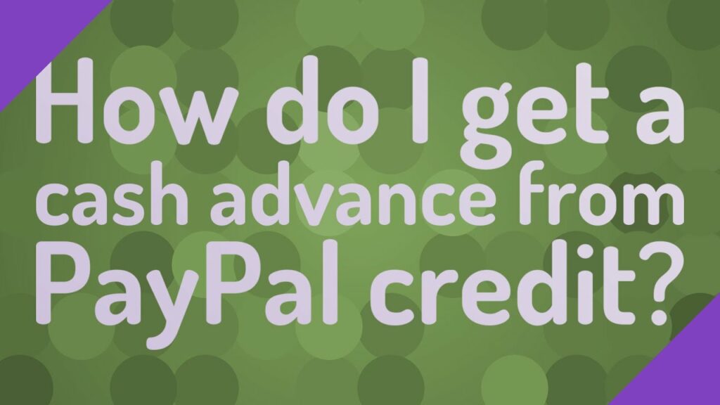 cash advance paypal credit card